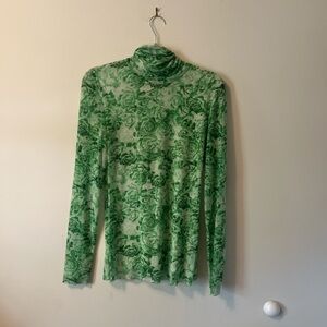Ganni Mesh Turtleneck  | Size L